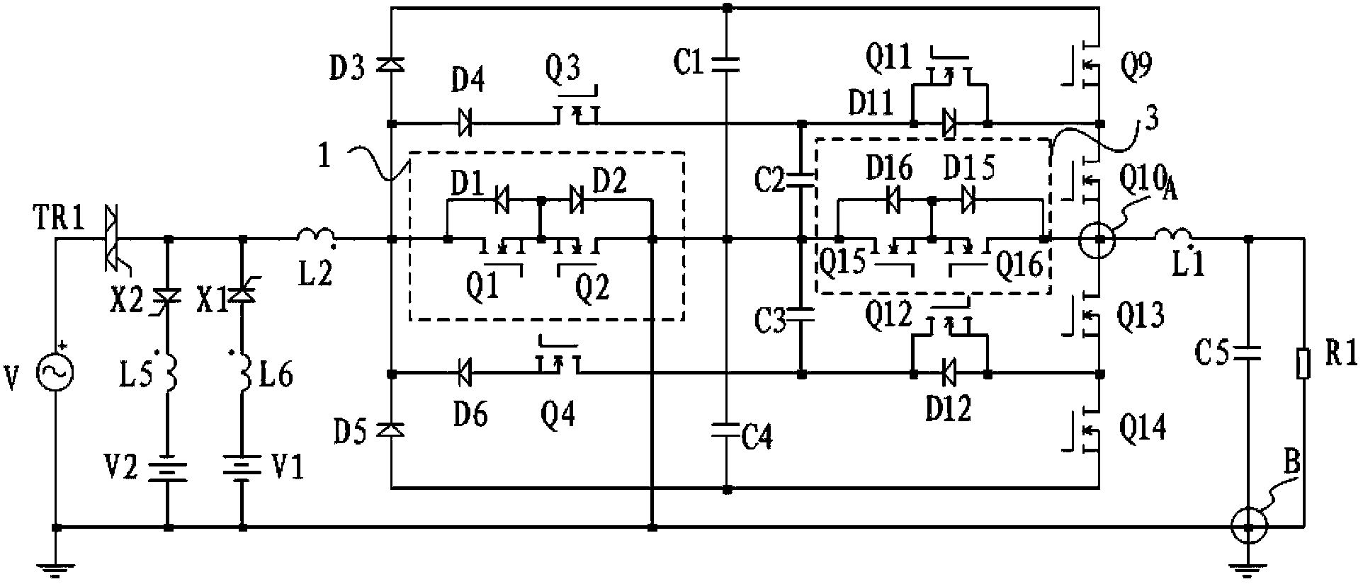 Five-level power converter and its control method and control device