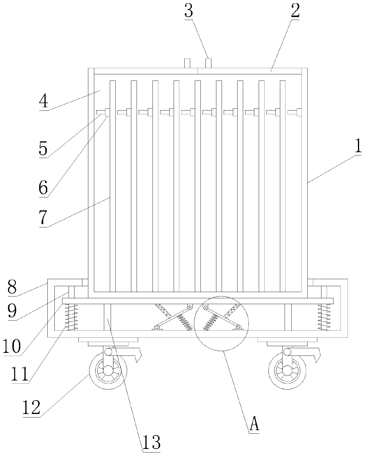 Wholesale article pushing and transporting device