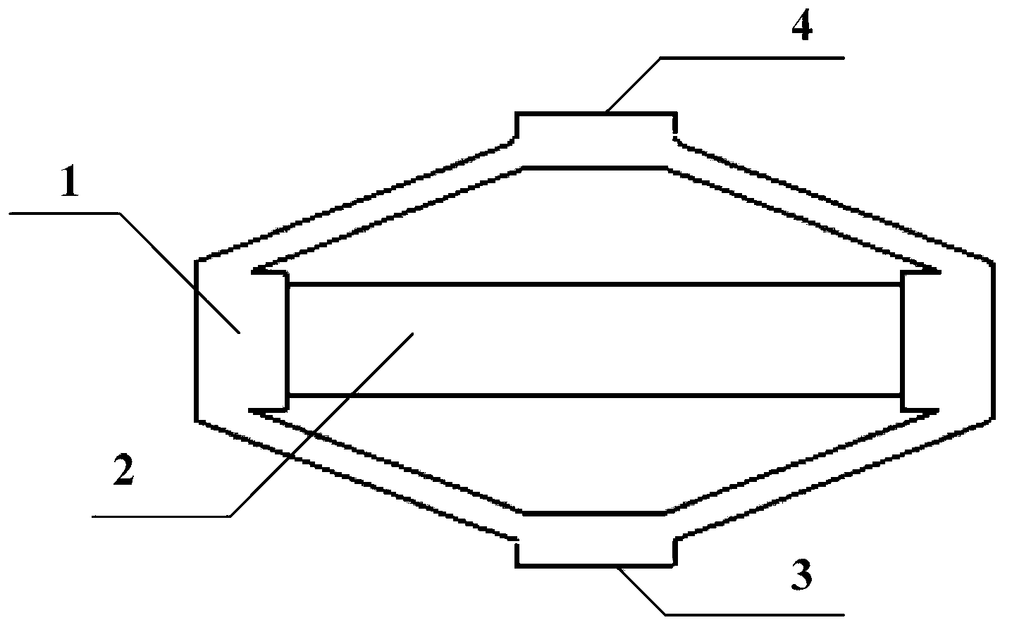Orthogonal piezoelectric displacement amplifying mechanism
