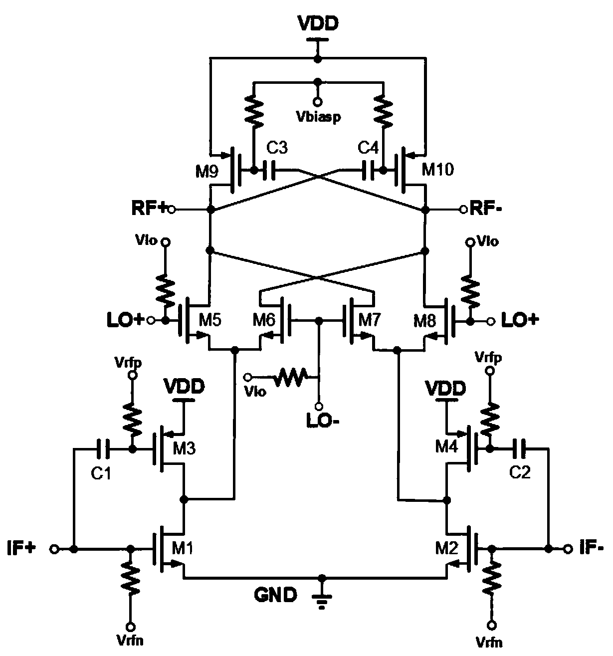 Low noise high conversion gain up-conversion mixer