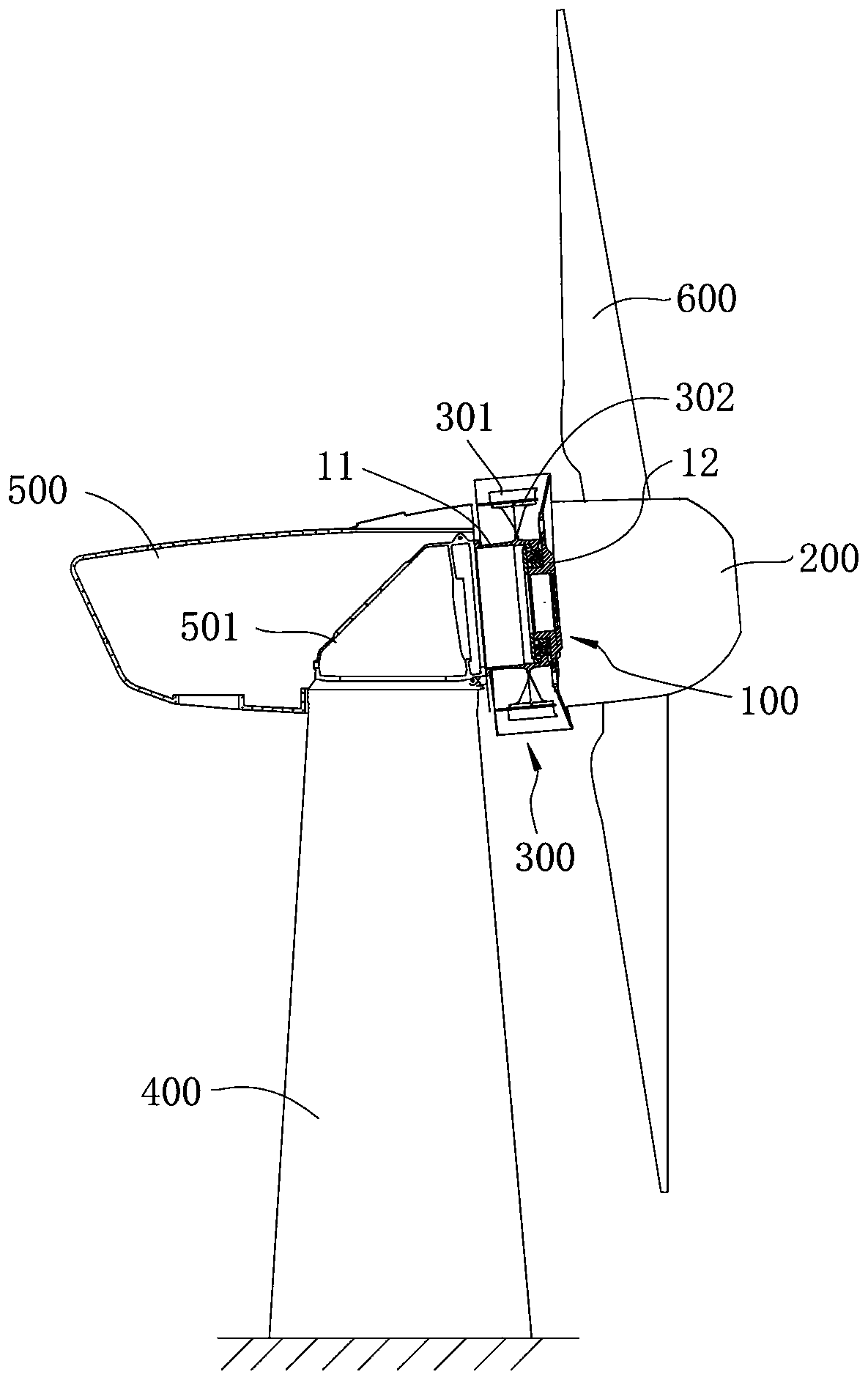 Shafting structure, lubrication method and wind turbine