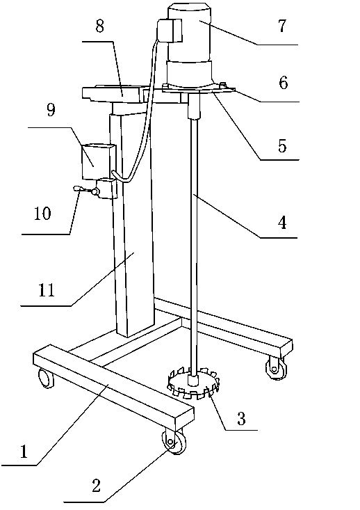 Dispersion stirring system having moving function