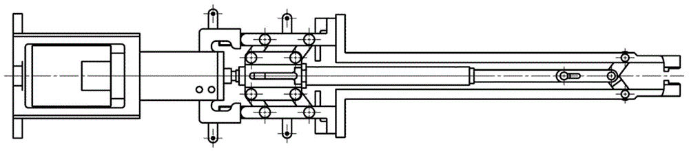 Rigidity-improved connecting rod type clamping structure