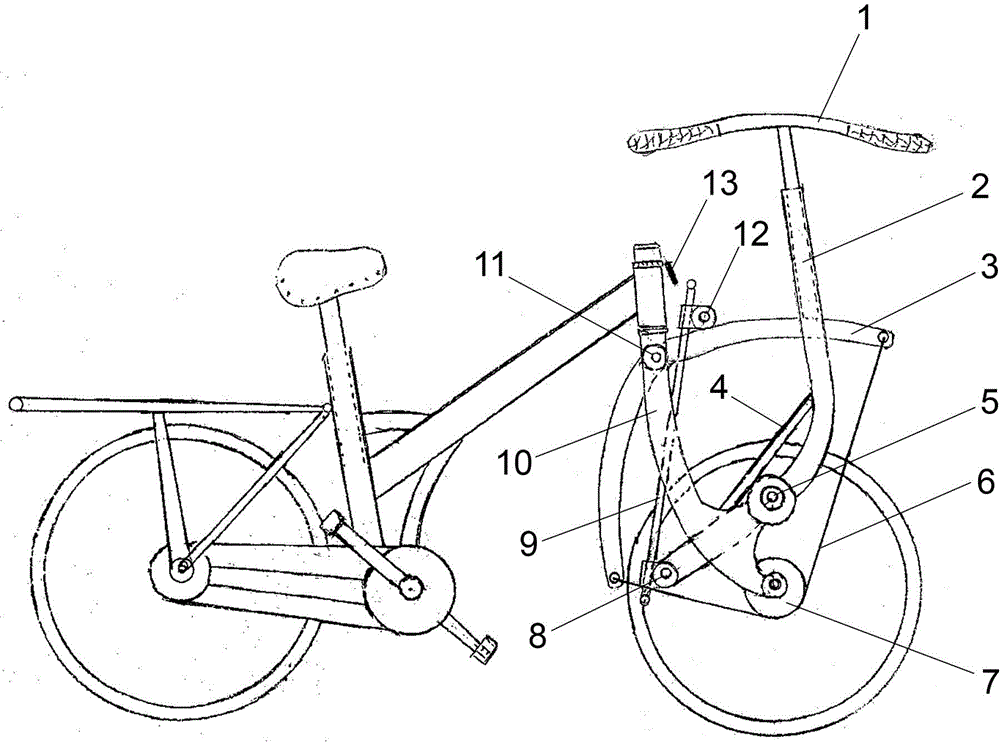 Hand-pulled front-drive power-assisted pedal bicycle