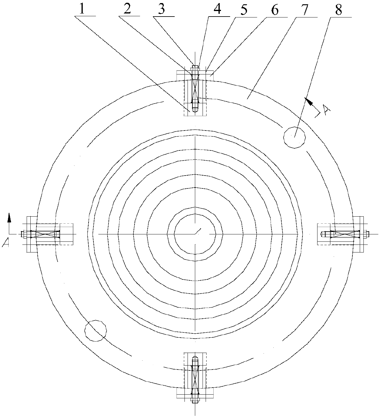 A kind of strong deformation mold and process of circular wave repeated drawing of sheet metal