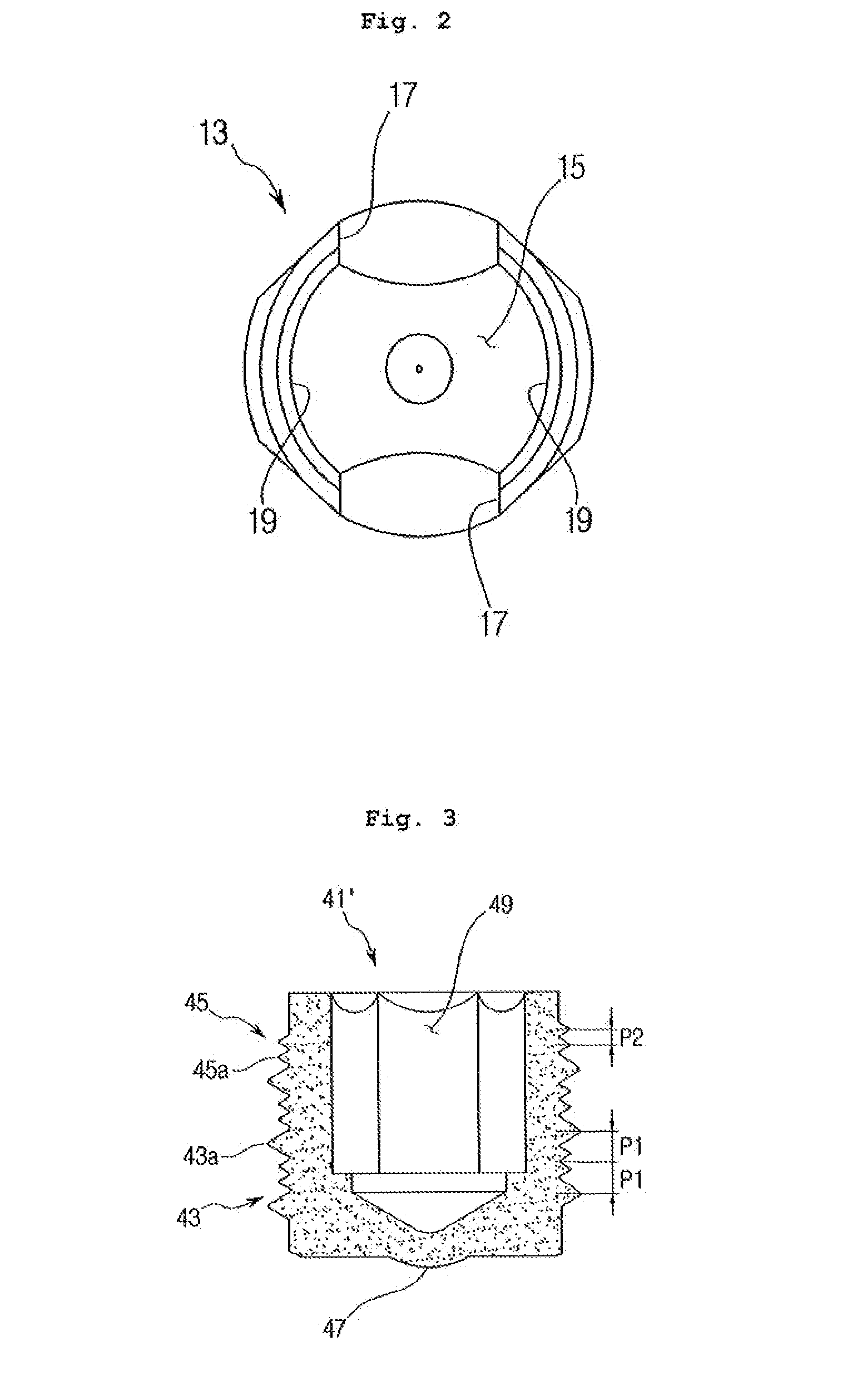 Spine Fixation Device Containing Set Screw Having Double Spiral Form