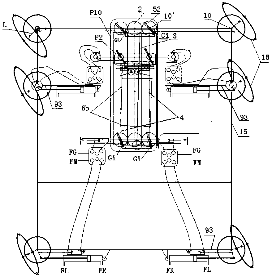 Electronic control differential mechanism in vector linkage with multi-wheel vehicle steering control mechanism