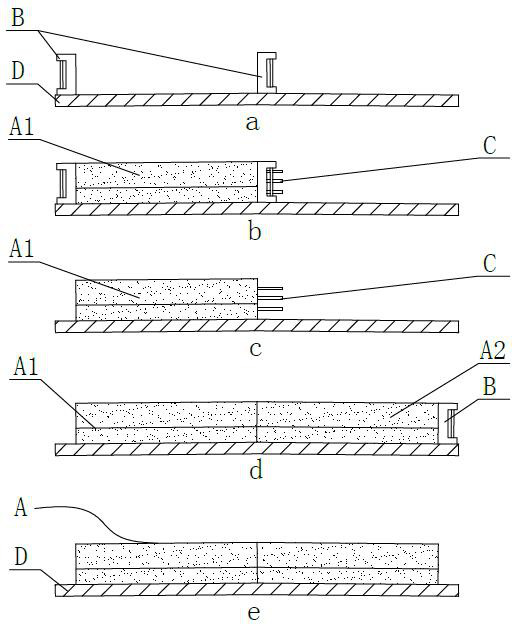 Concrete layer pouring construction method and highway