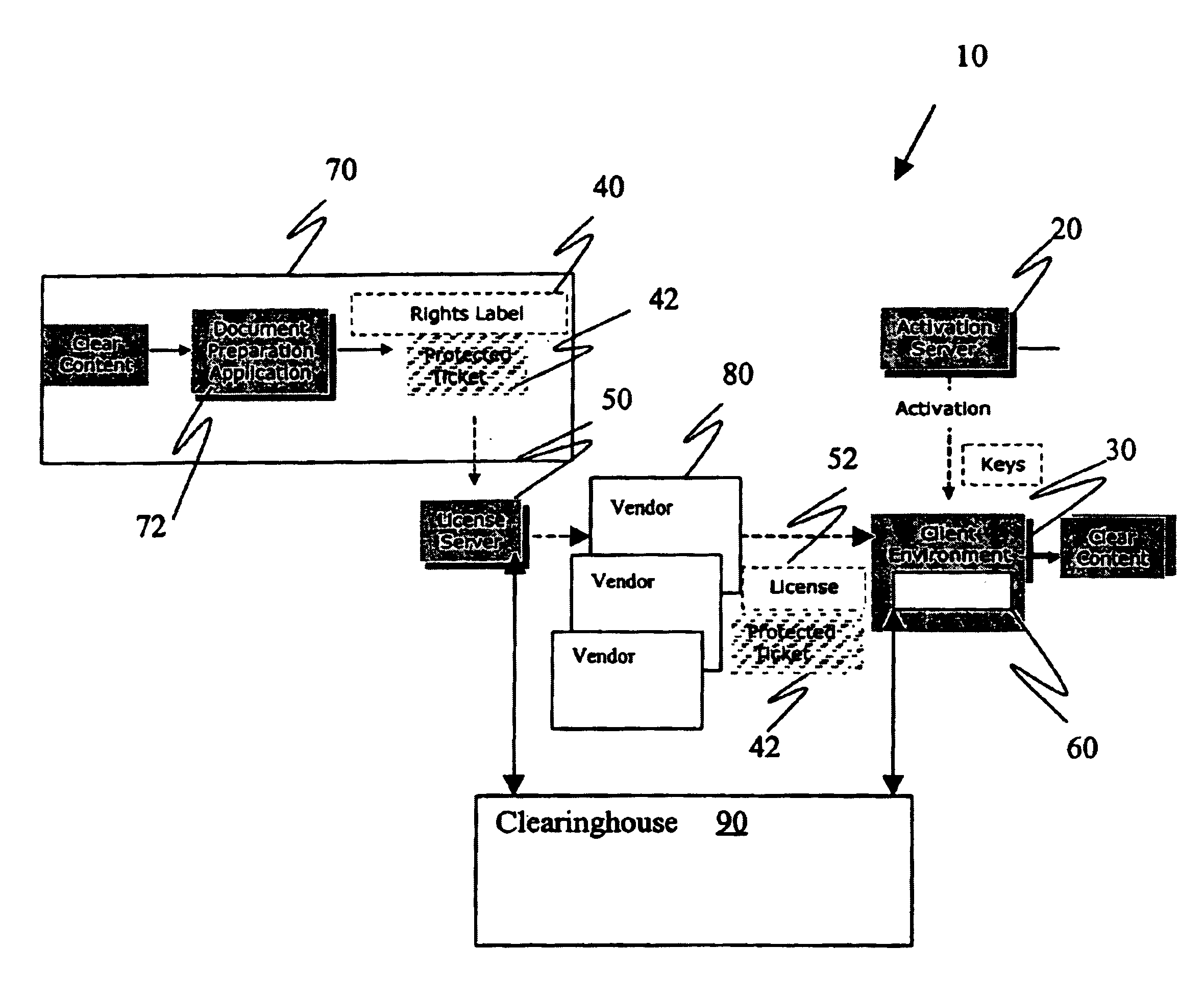 Method and apparatus for distributing enforceable property rights