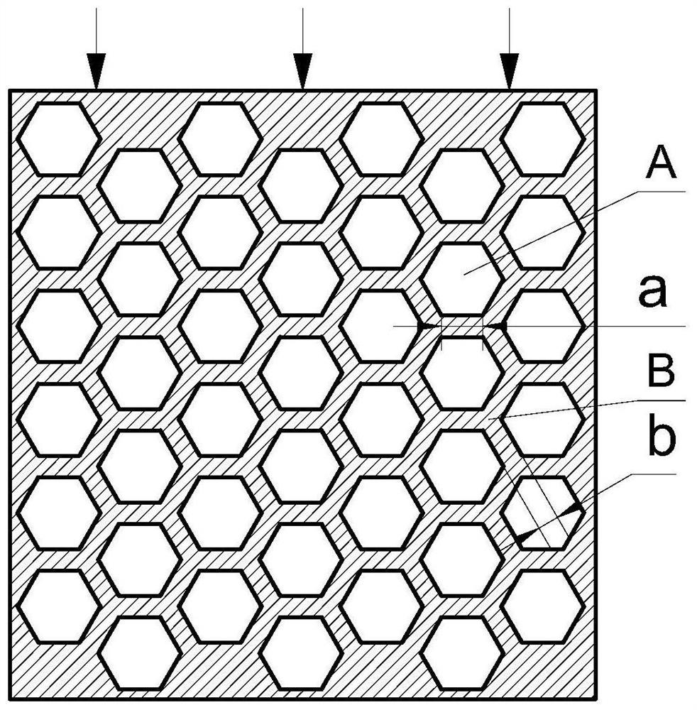 Composite ceramic with honeycomb fiber structure and preparation method of composite ceramic