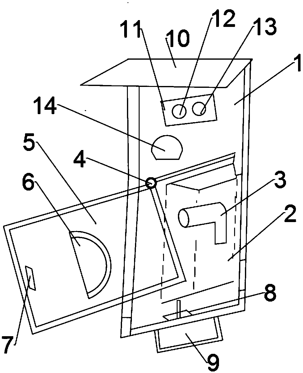 A door locking mechanism of a new energy vehicle charging pile