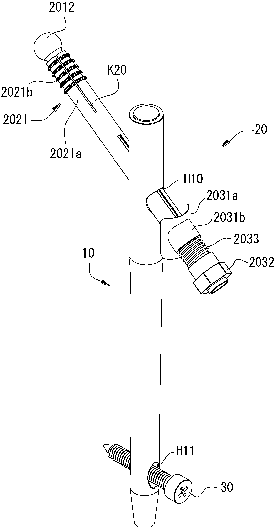 Internal fixation device for femoral intertrochanteric fracture
