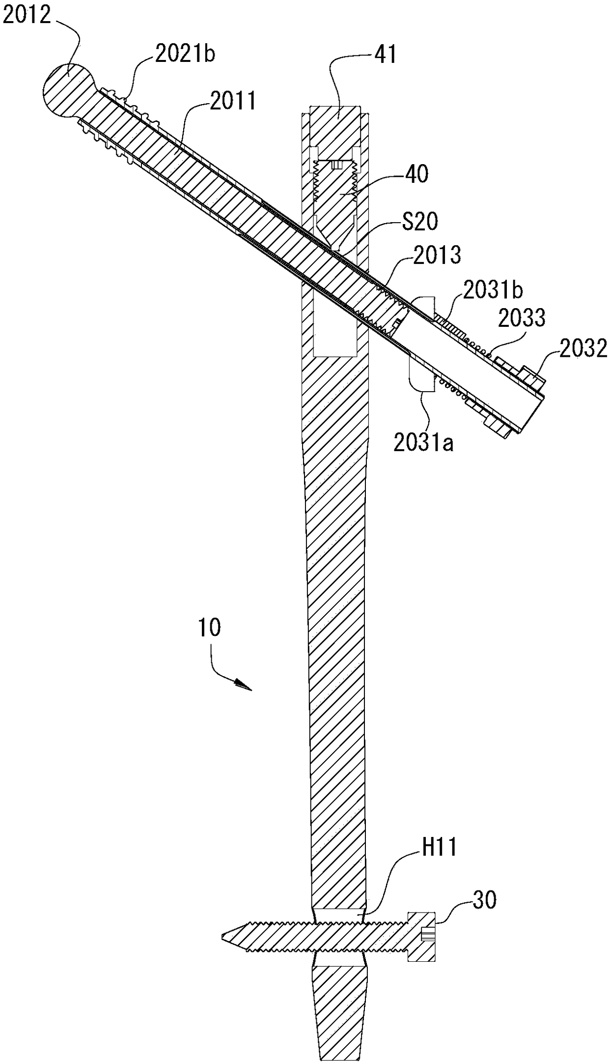 Internal fixation device for femoral intertrochanteric fracture