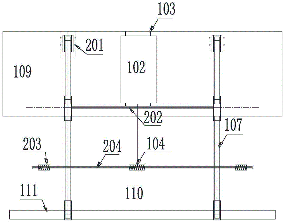 A trailer combined hanging basket structure and construction method
