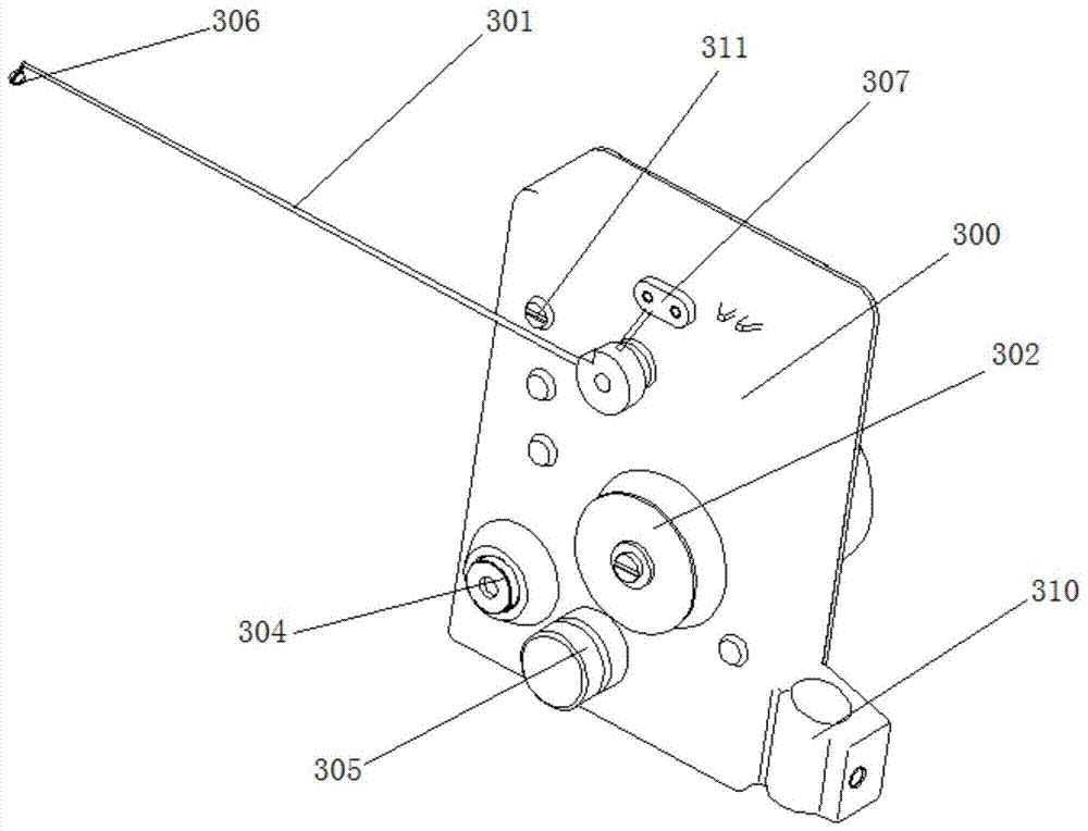A micro-tension wire feeding device and a bridge wire automatic welding system containing the device