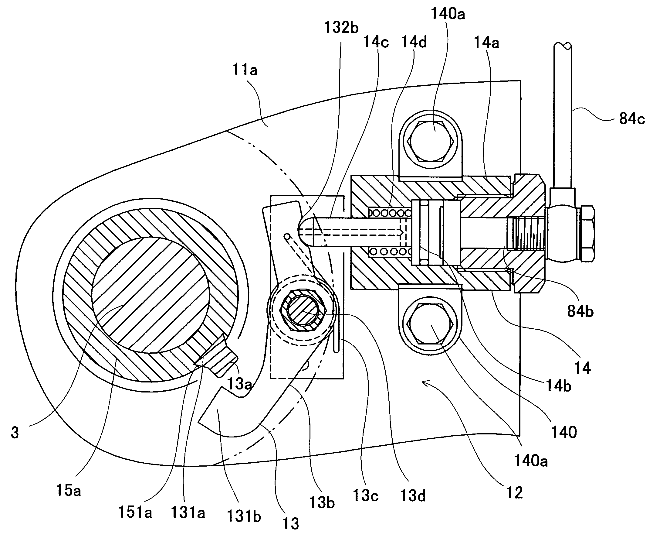 Marine reversing gear assembly provided with locking device