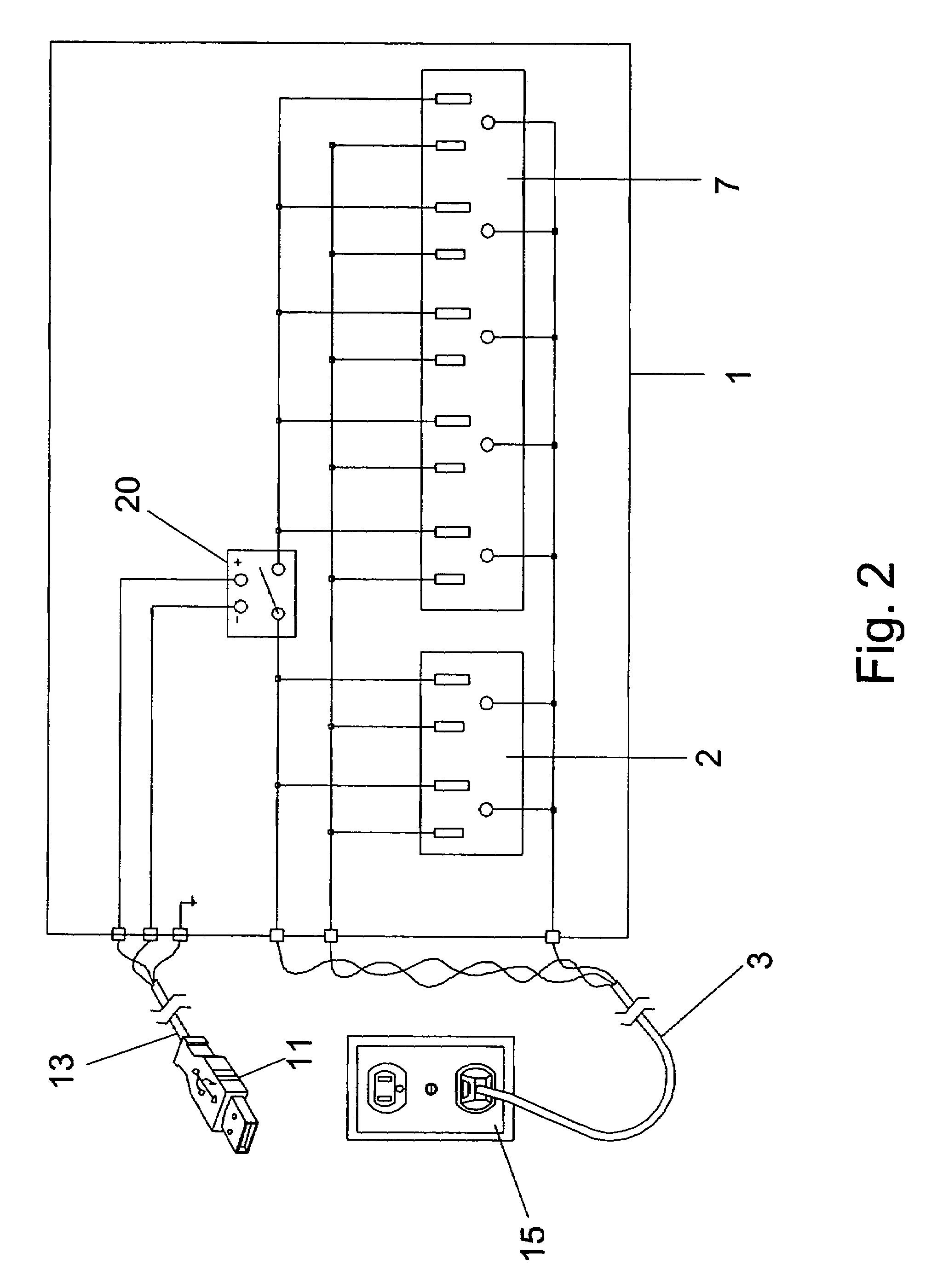 System and method for automatically interrupting power to a secondary device upon the extinguishing of power to a primary device