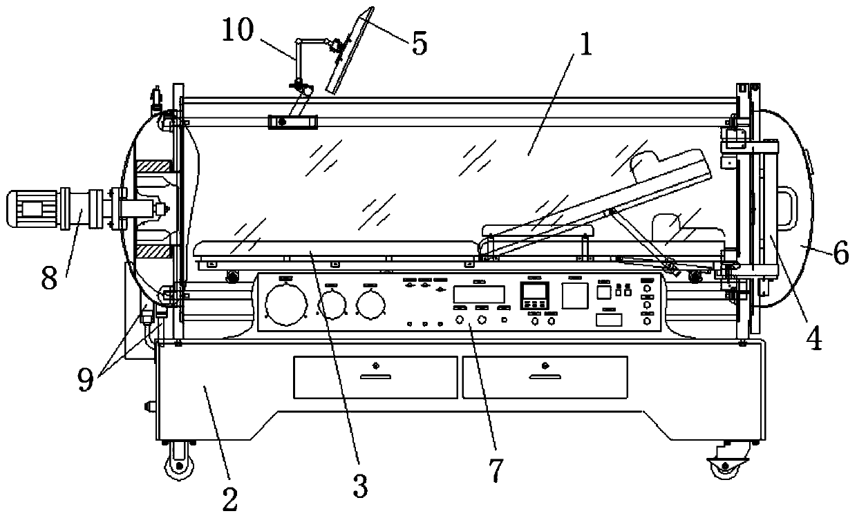 Bedside single-person air pressurizing cabin for sickroom