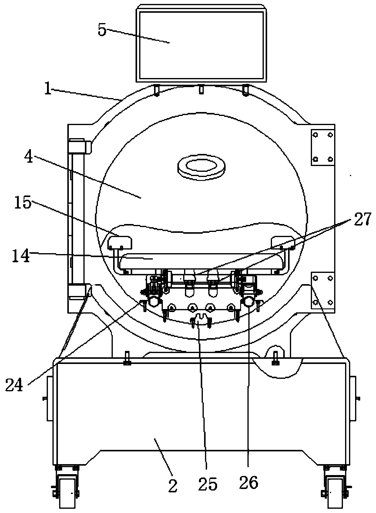 Bedside single-person air pressurizing cabin for sickroom