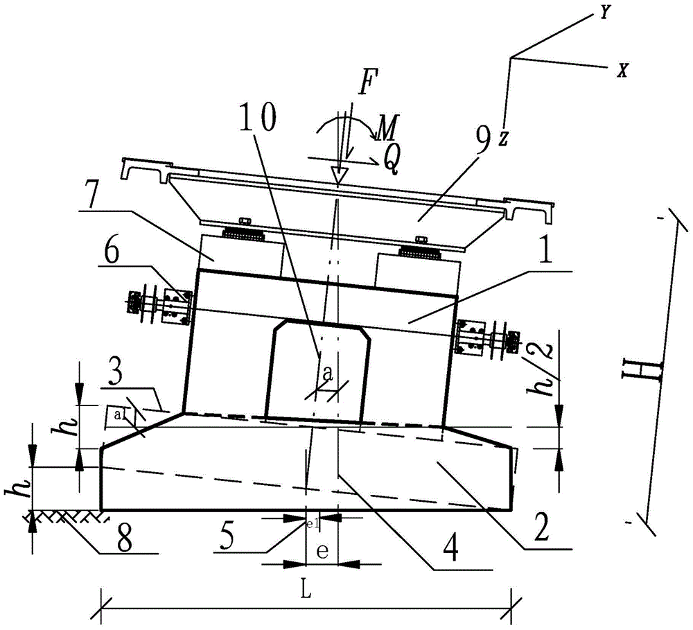 Curved rail bearing beam structure of low-set line in medium and low speed maglev traffic engineering