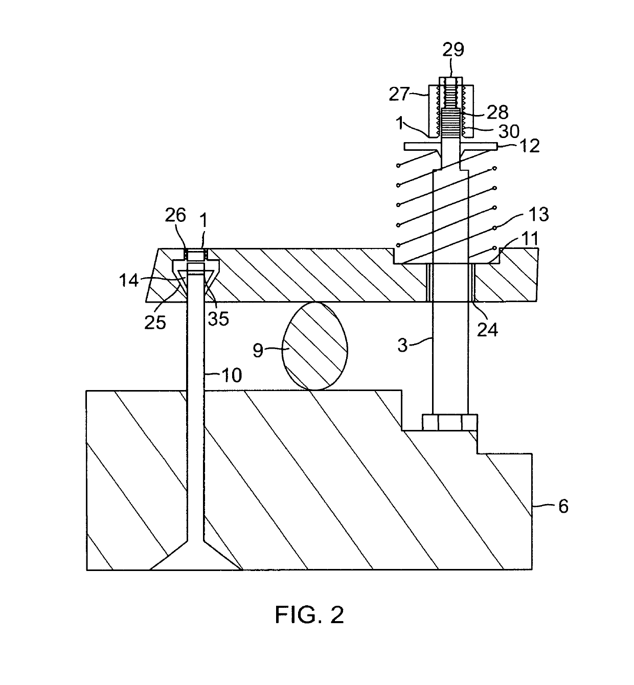 Vertical sliding valve arm