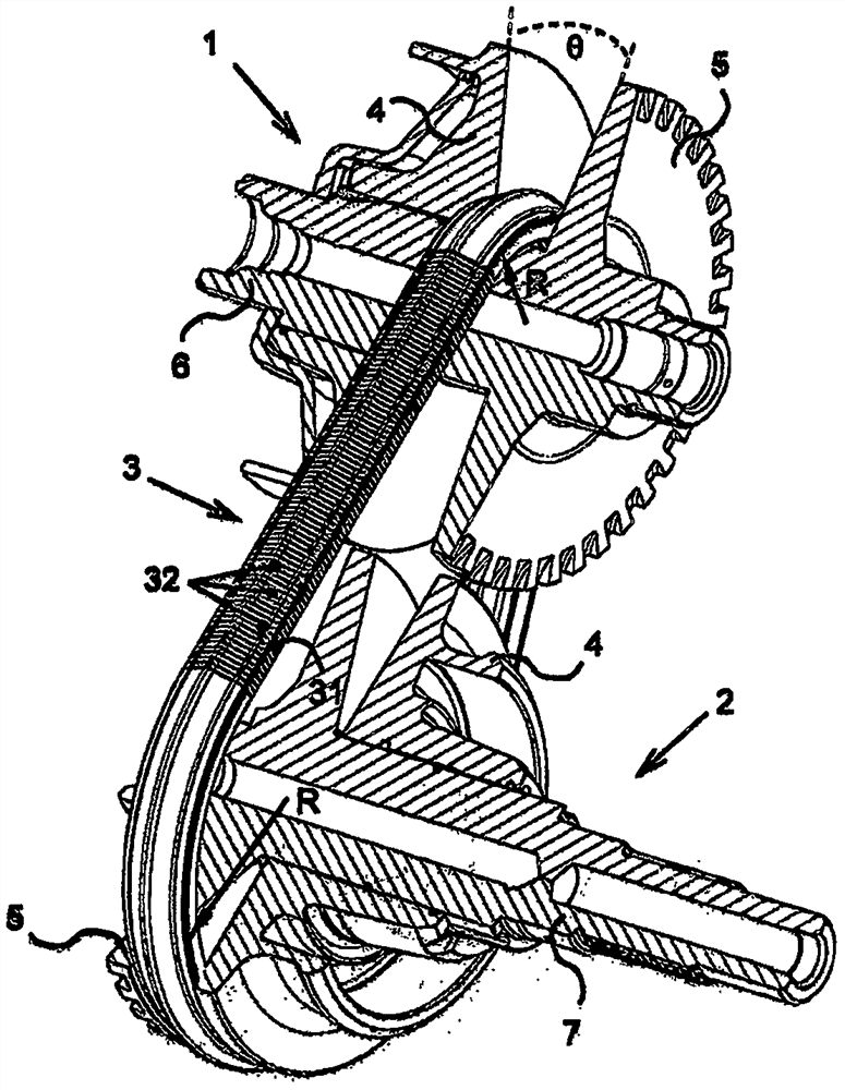 Drive belt with a set of nested steel flexible rings