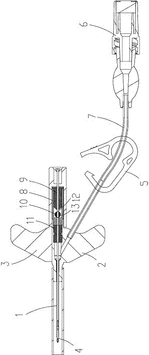 Safety venous indwelling needle