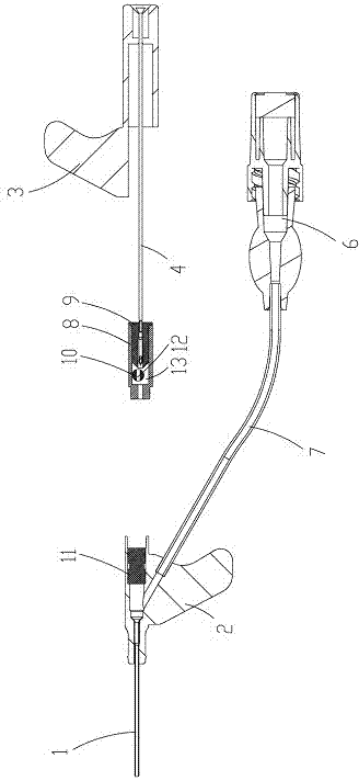 Safety venous indwelling needle