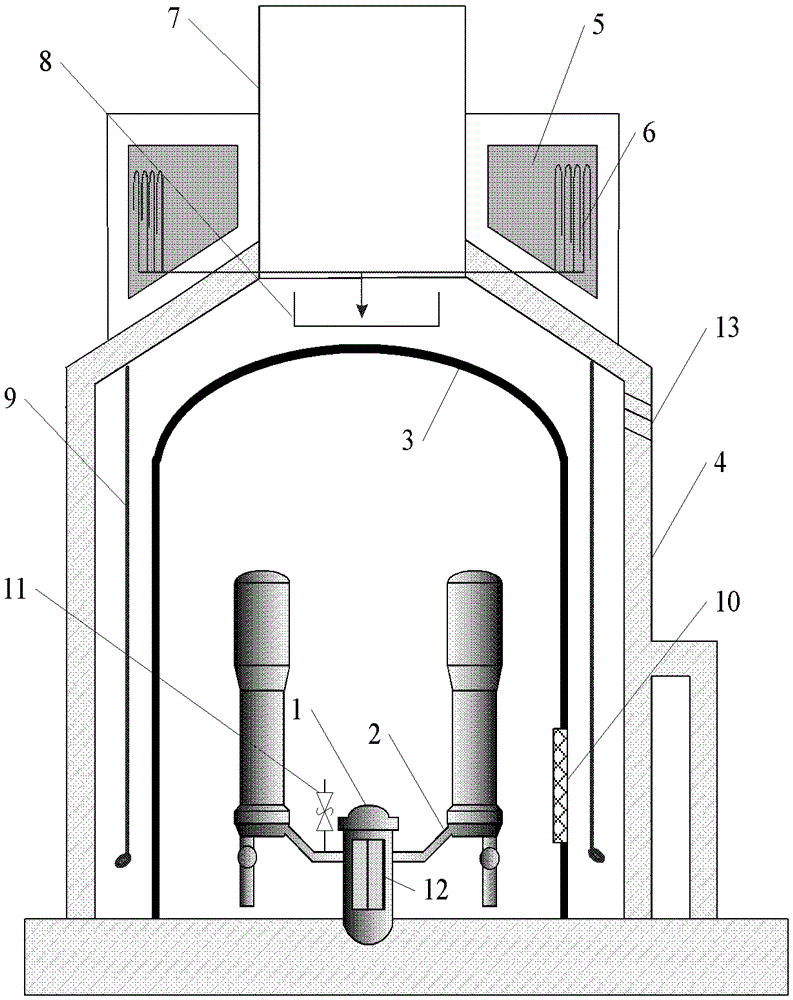 Core Passive Waste Heat Removal System after Accident of Large Pressurized Water Reactor Nuclear Power Plant