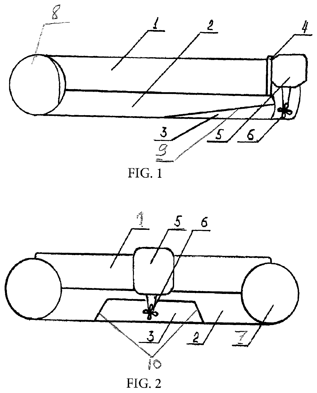 Inflatable motor boat with motor mount