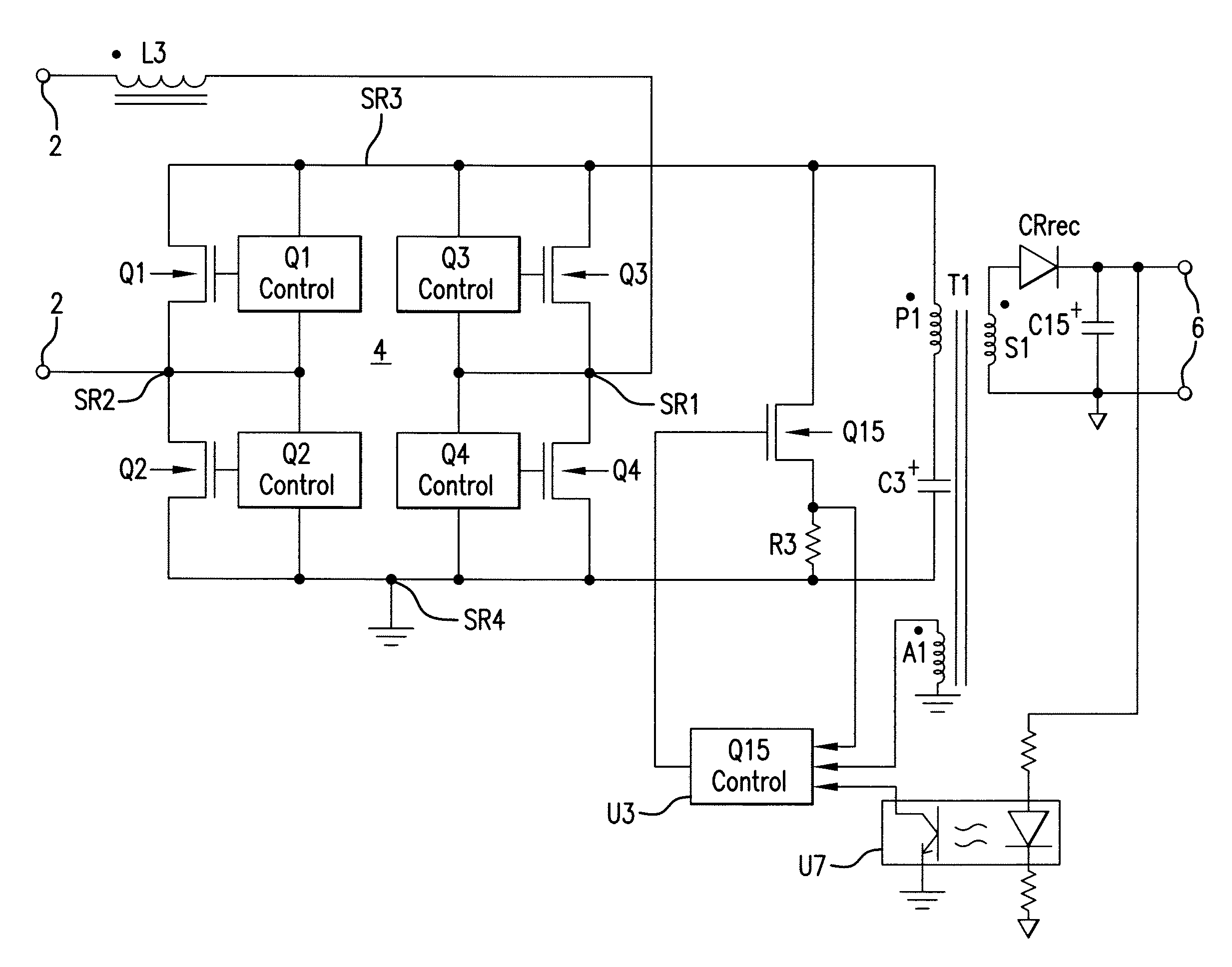 Synchronous ac rectified flyback converter utilizing boost inductor