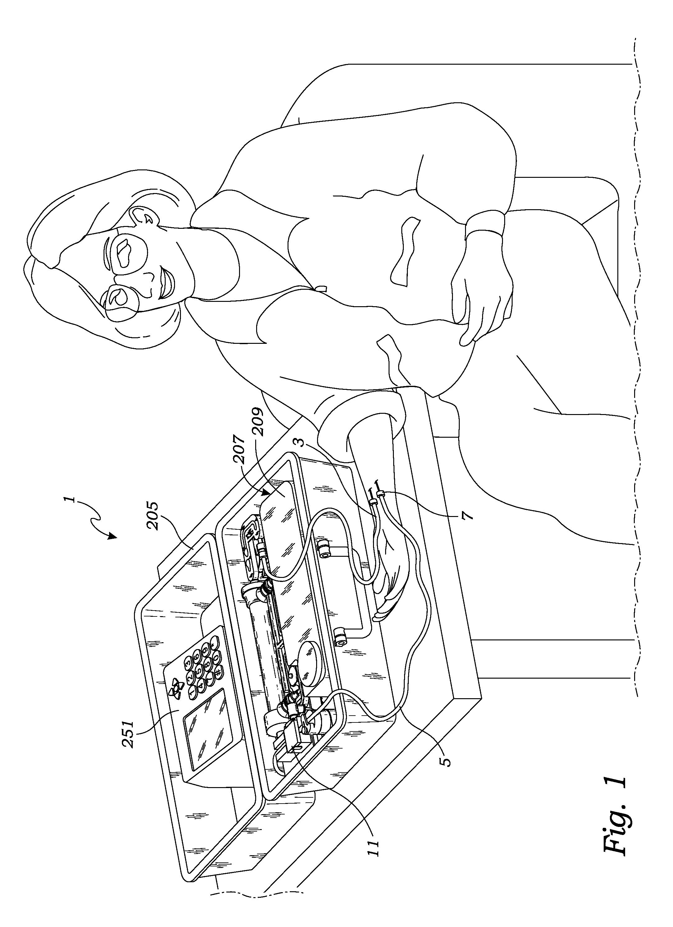 Portable hemodialysis machine and disposable cartridge