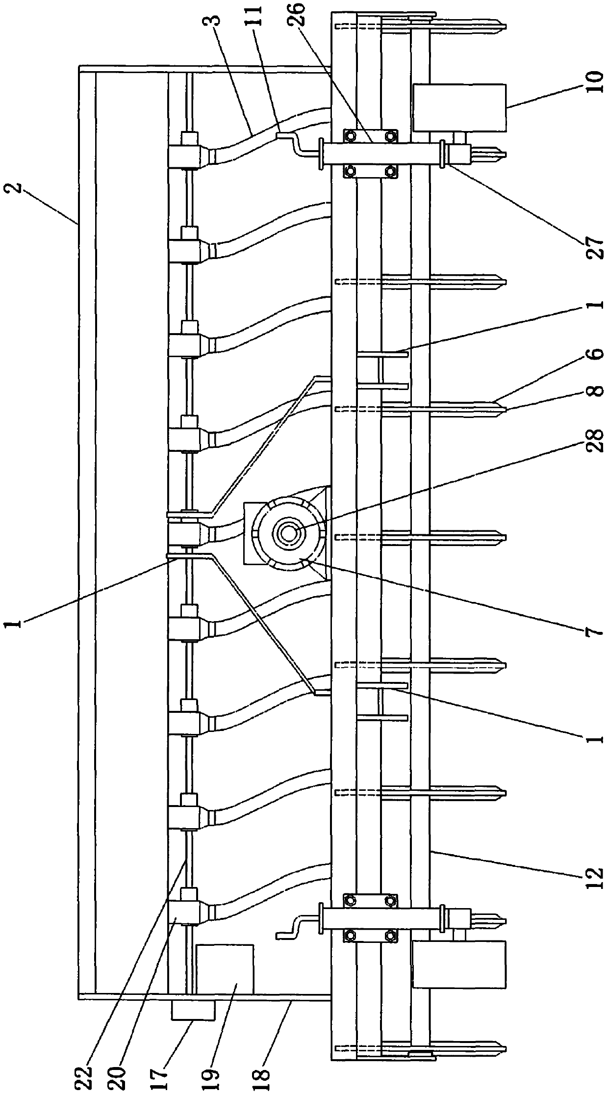 Degraded rhizome grassland root cutting and soil loosening fertilizer applicator and rhizome grassland ecological restoration method