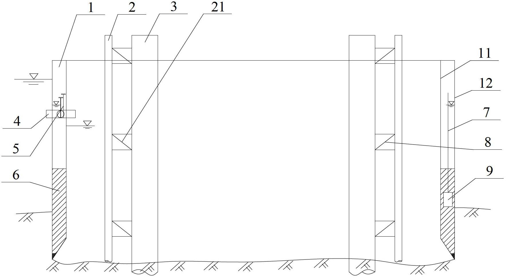 Double-wall steel boxed cofferdam