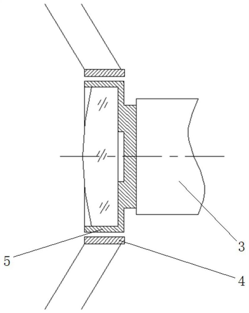 Welding fixing structure and fixing method suitable for adjustable reflector group