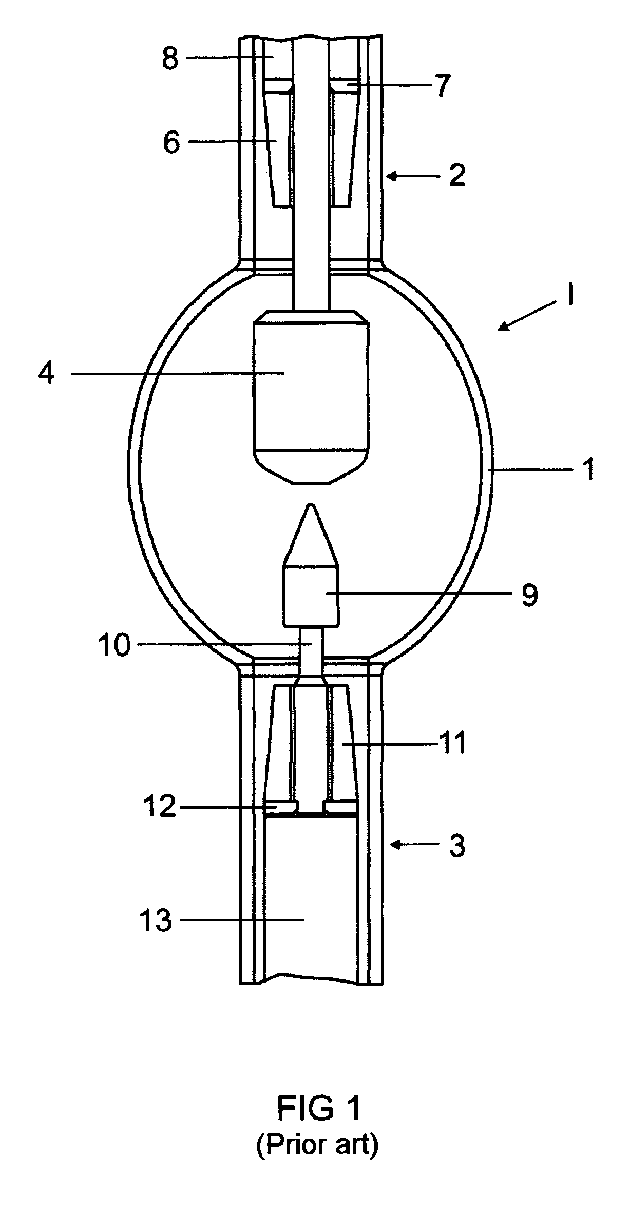 Discharge lamp with a holding apparatus for the electrodes