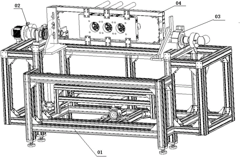 Rotatable support mechanism of thermal load test bench