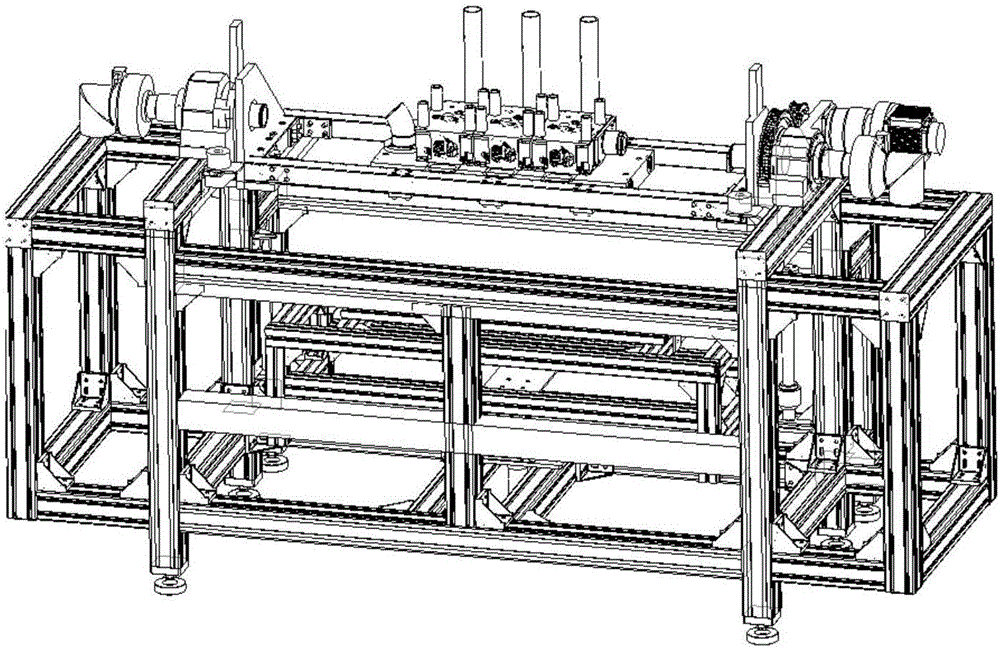 Rotatable support mechanism of thermal load test bench