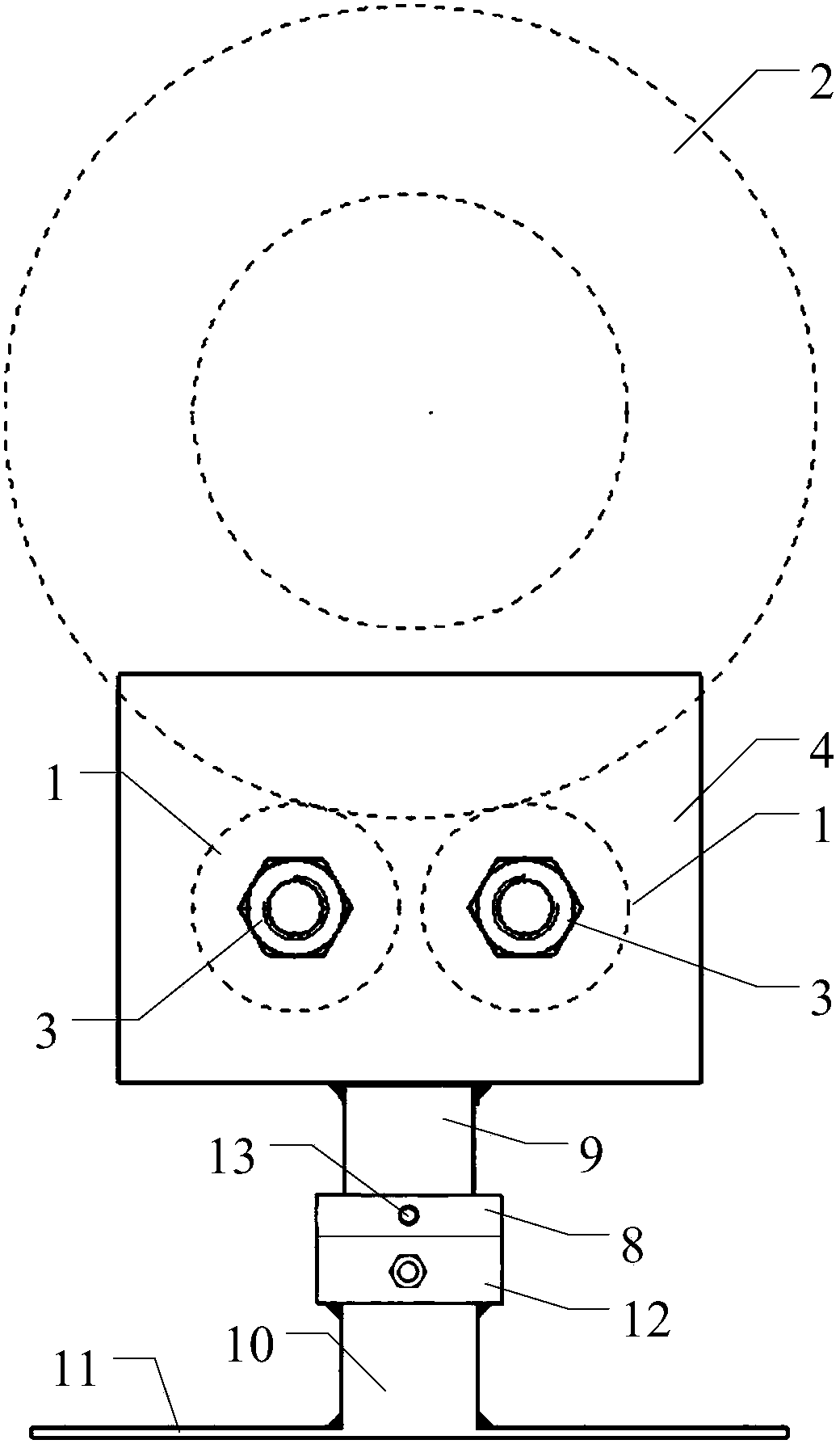 Compressor rotor large nut assembling support