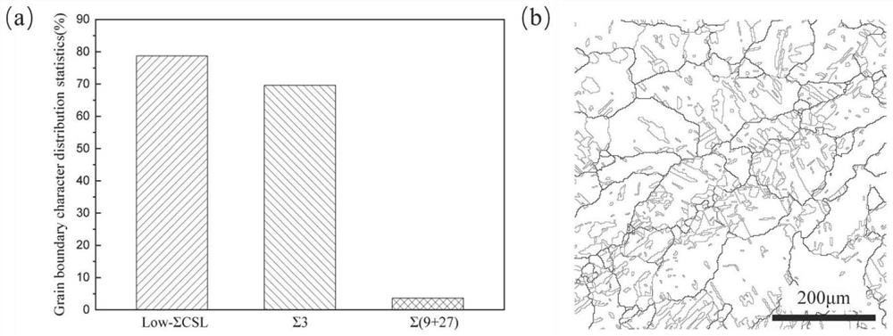 Distribution optimization method based on stirring friction processing cupronickel alloy grain boundary characteristics