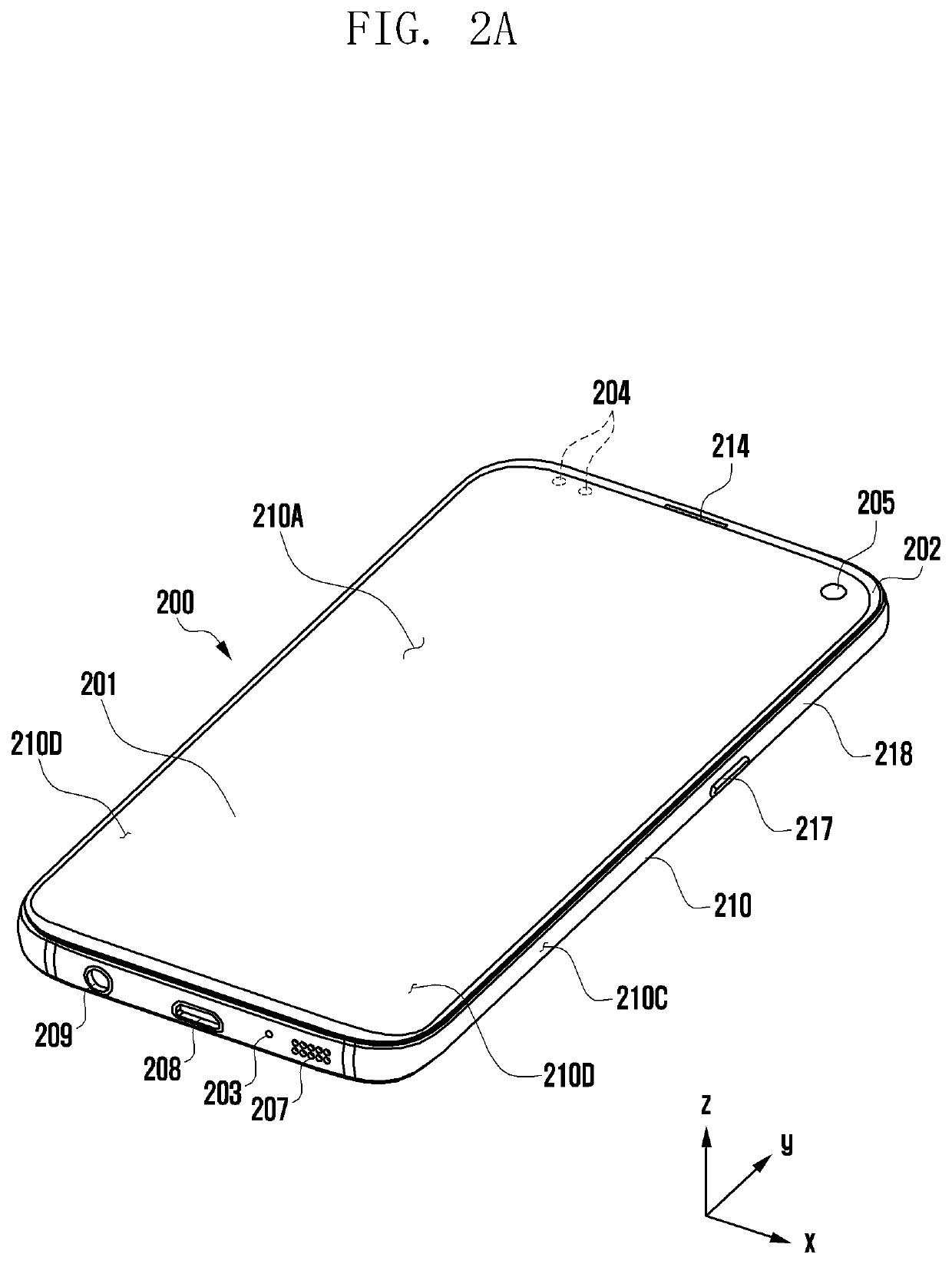 Electronic device having structure for eliminating parasitic emission