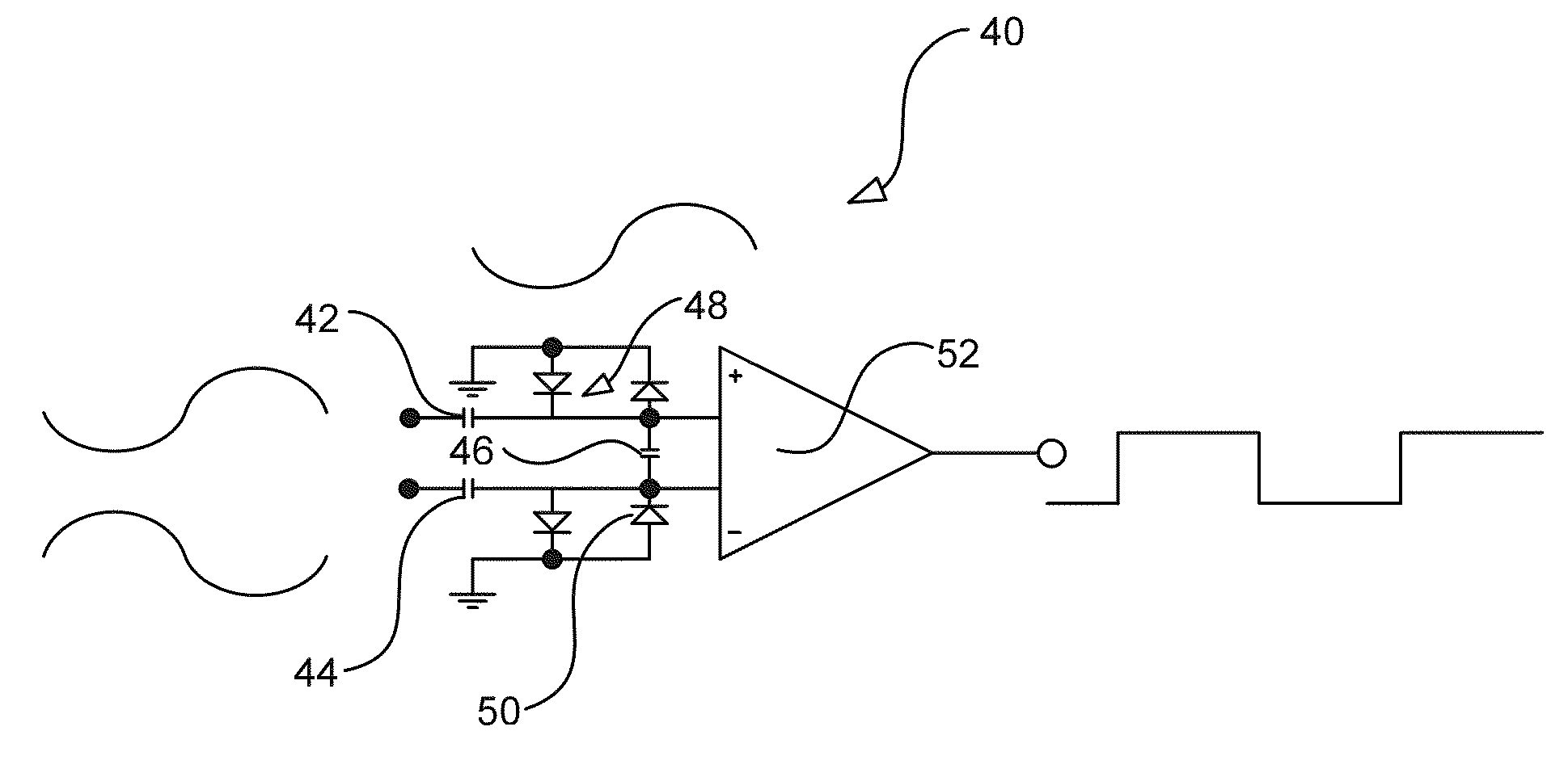 Signal level crossing detector circuit