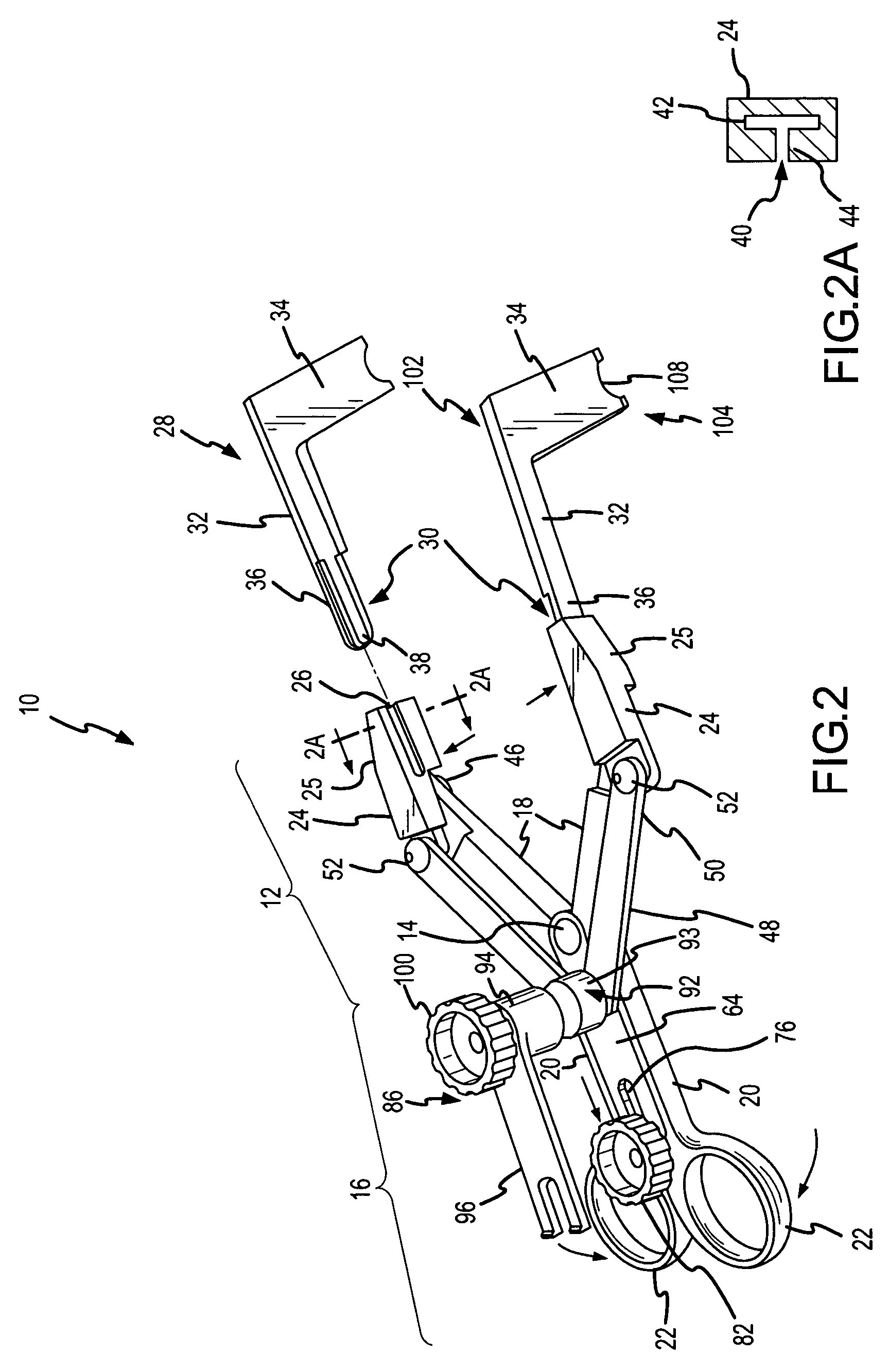 Opposing parallel bladed retractor and method of use