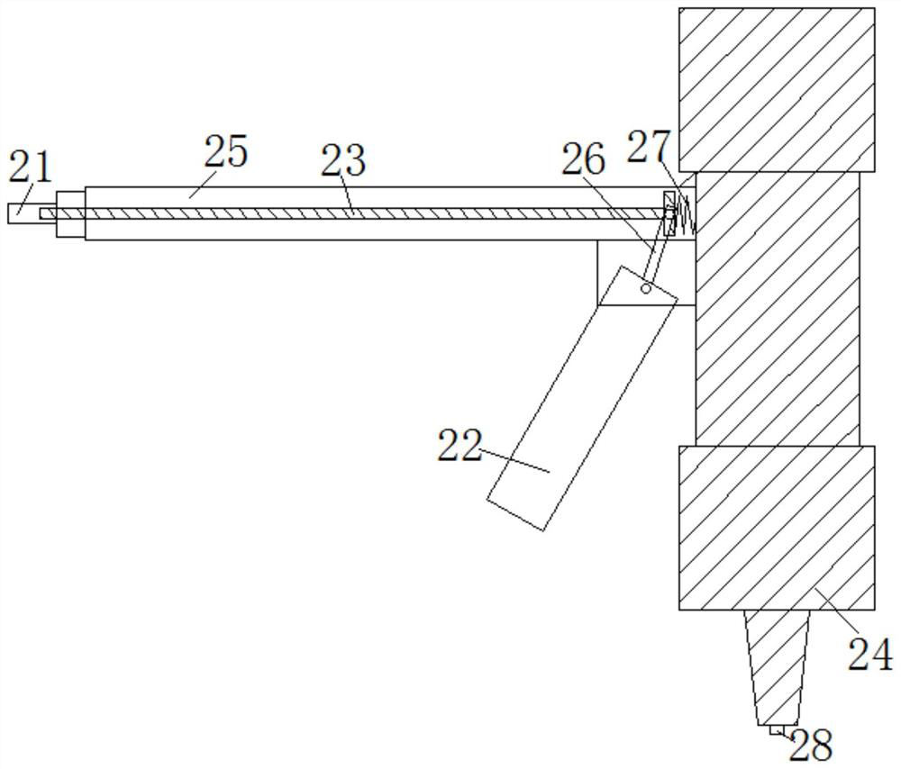 A broad-leaved tree injection component and its operating method