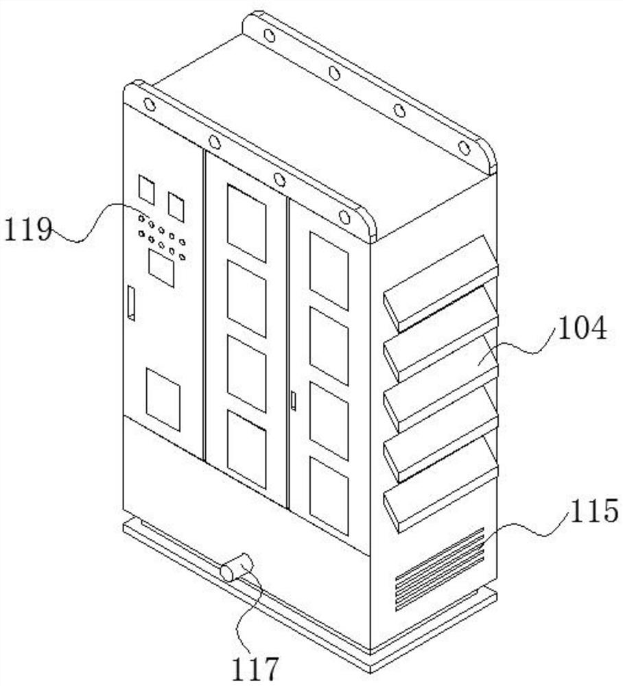 A mounting cabinet for rail transit bidirectional converters capable of multi-stage heat dissipation