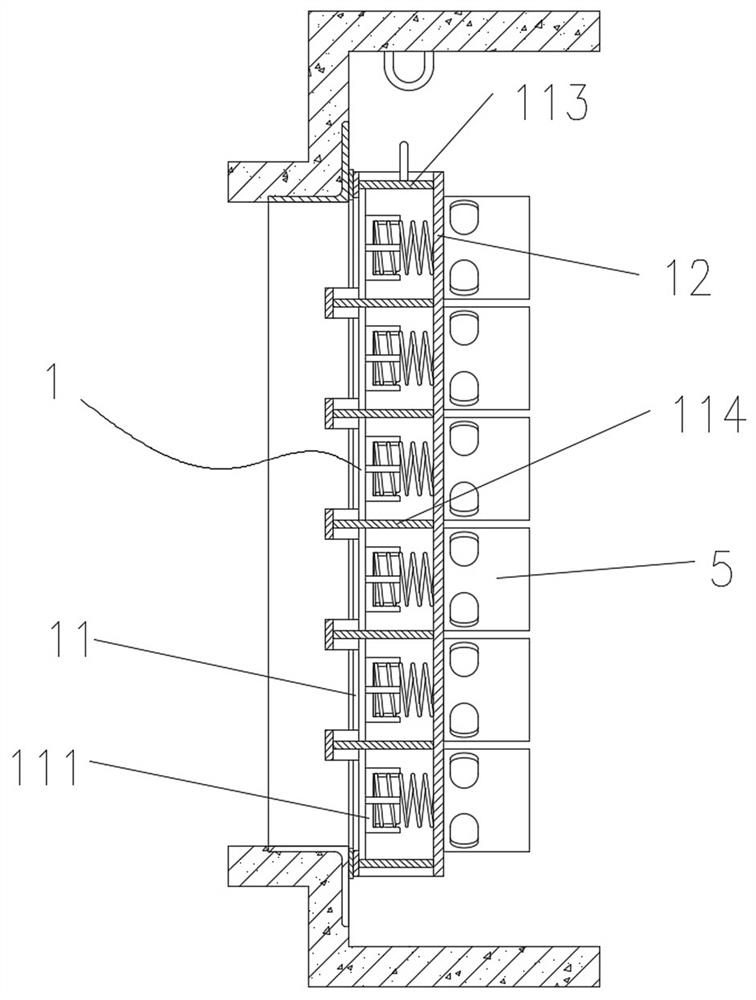 Piston type anti-blast-wave valve for ventilation opening of protective engineering