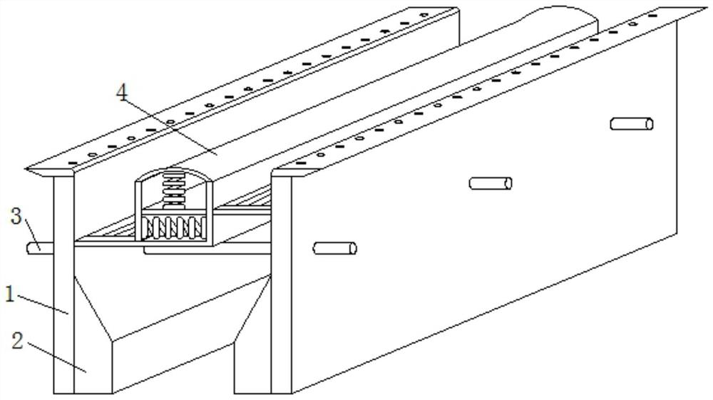 Convenient-to-mount efficient drainage device for bridge expansion joint and excavation method