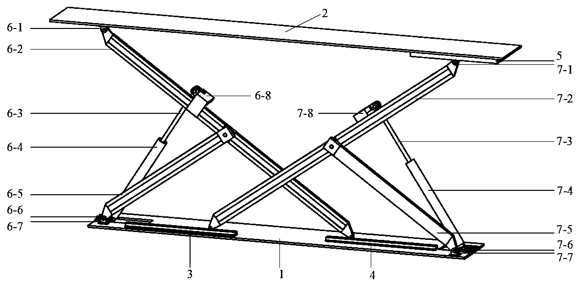 A two-degree-of-freedom parallel lifting mechanism for a three-dimensional garage