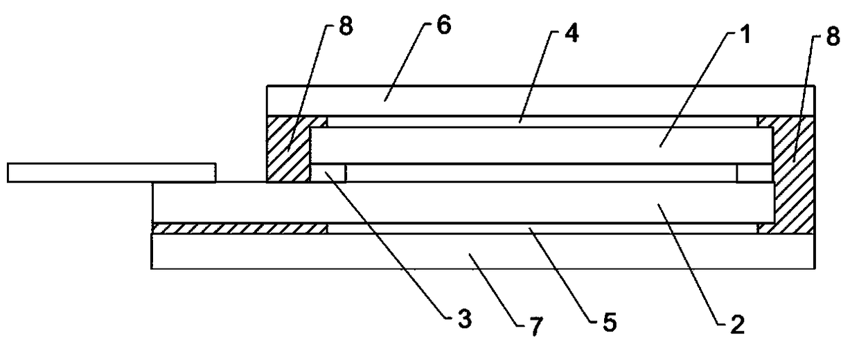 Packaging structure and method for flexible liquid crystal display panels