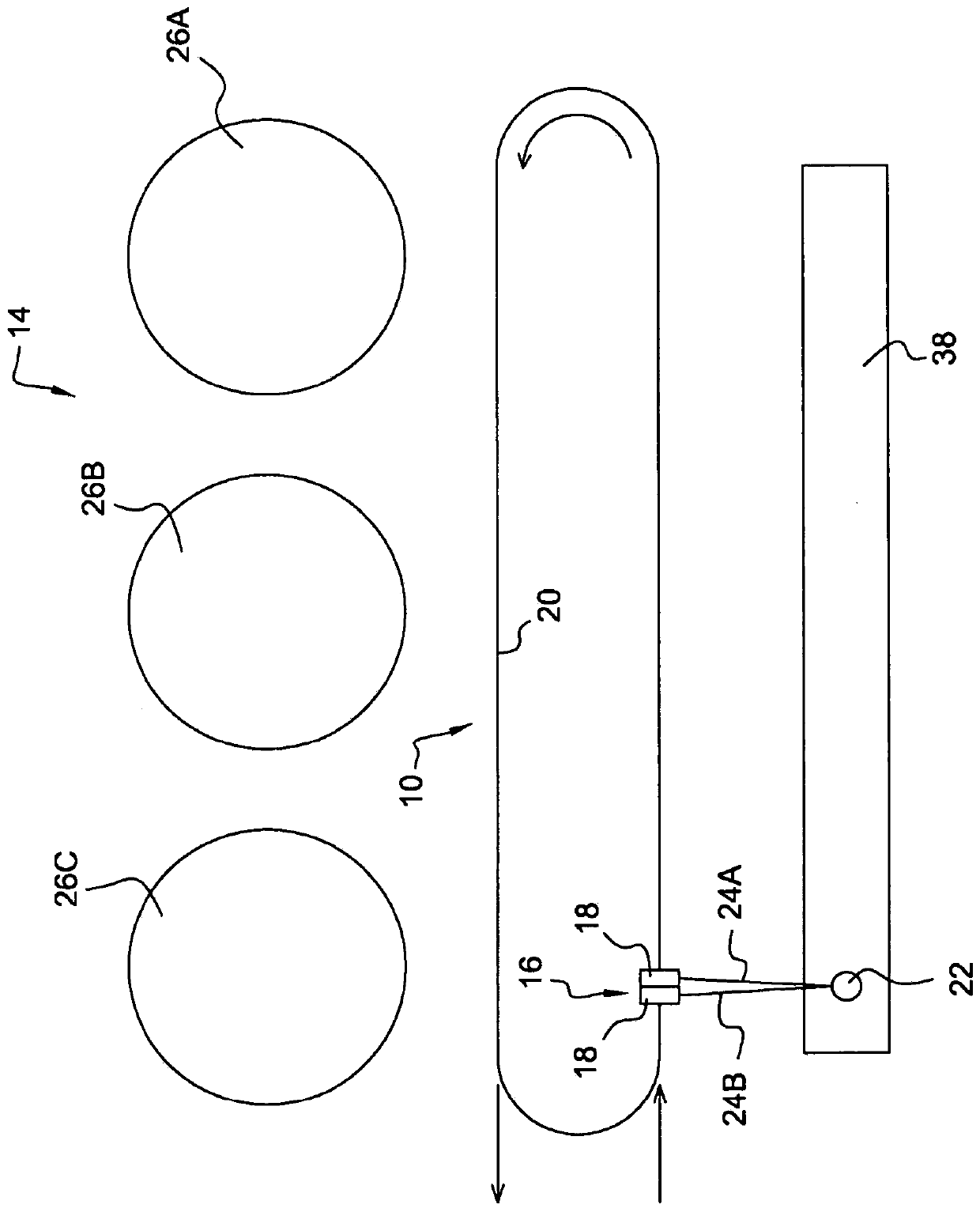 Container handling plant including handling stations and sideways transfer of containers